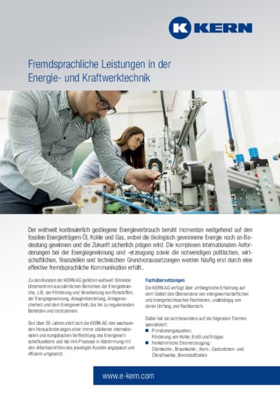 Download Infoblatt Energie- und Kraftwerktechnik