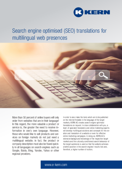 Download Infosheet Search engine optimised (SEO) translations
