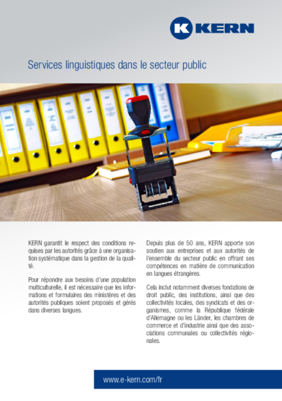 Services linguistiques dans le secteur public