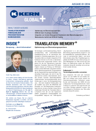 PDF Download Newsletter Global+ 01/2014