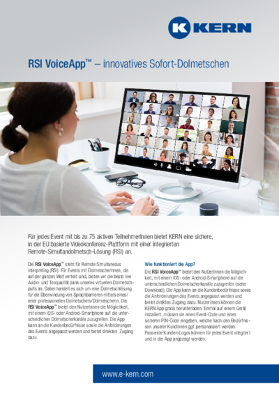 Download Infoblatt RSI VoiceApp™ – innovatives Sofort-Dolmetschen