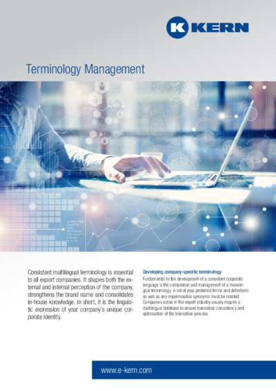 Download Infosheet Terminology management