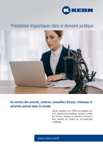 Prestations linguistiques dans le domaine juridique