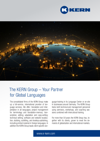 Download Infosheet KERN Group – your international provider of language services