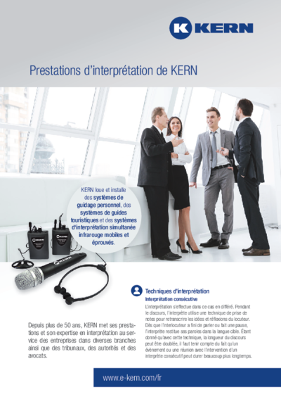 Prestations d’interprétation de KERN