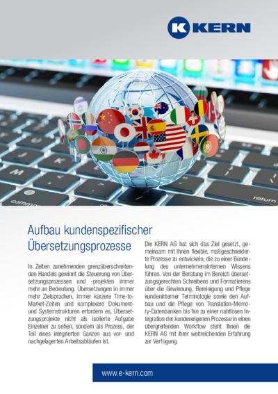 Download Infoblatt Aufbau kundenspezifischer Übersetzungsprozesse