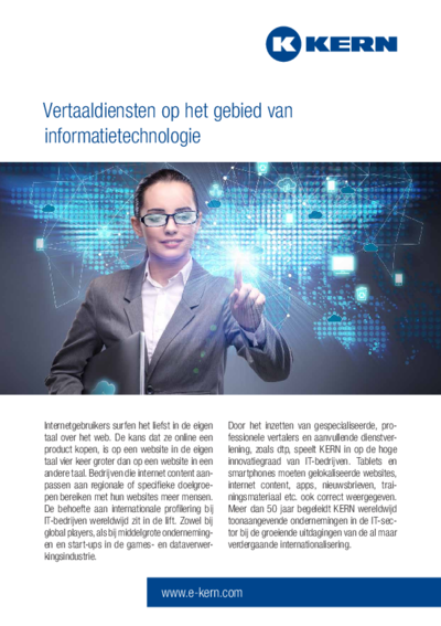 Download het informatieblad vertaaldiensten op het gebied van informatietechnologie