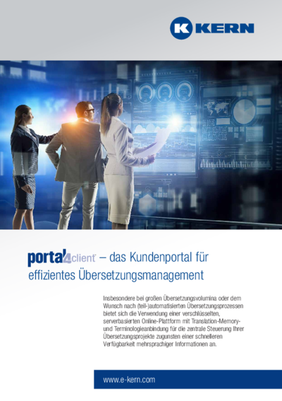 Download Infoblatt portal4client™ – Übersetzungsmanagement