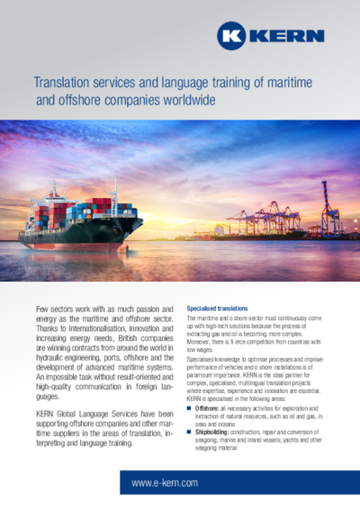 Download Infosheet on shipping and offshore companies