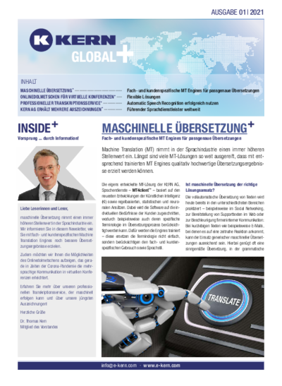 Download Newsletter Global+ 01/2021