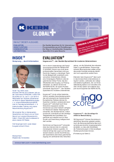PDF Download Newsletter Global+ 01/2010