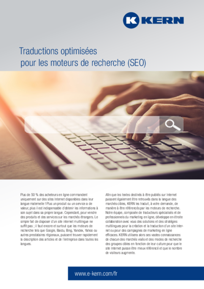 Traductions optimisées pour les moteurs de recherche (SEO)