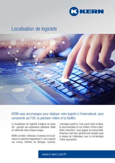 Téléchargement de la brochure Localisation de logiciels