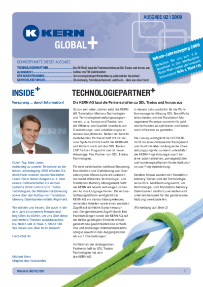 PDF Download Newsletter Global+ 02/2009