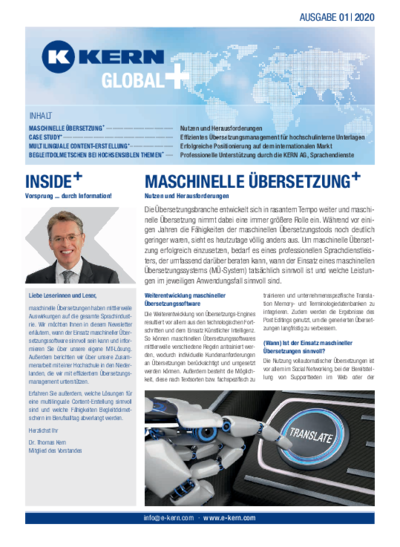 Download the Global+ newsletter 01/2020
