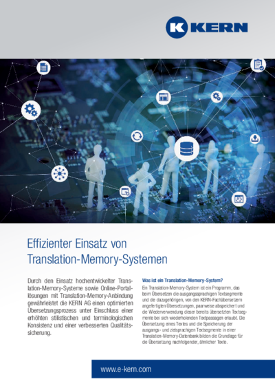 Download Infoblatt Einsatz von Translation-Memory-Systemen