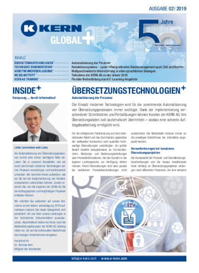 Download the Global+ newsletter 02/2019