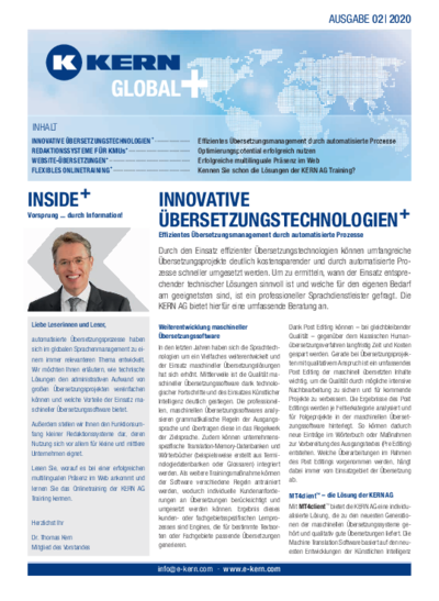 Download Newsletter Global+ 02/2020