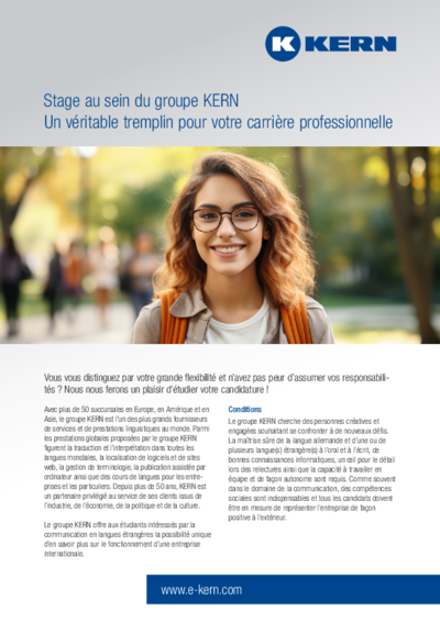Opportunité de carrière stage professionnel pour les étudiants