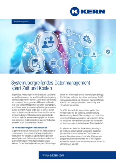 Download Infoblatt Technische Dokumentation – Redaktionssysteme