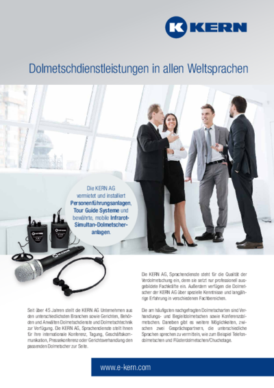 Download Infoblatt Dolmetschdienstleistungen der KERN AG