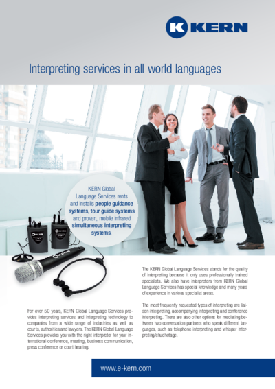 Download Infosheet Interpreting services from KERN Group
