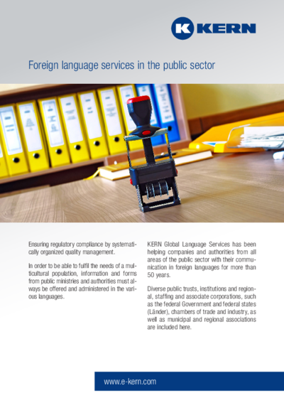 Foreign language services in the public sector