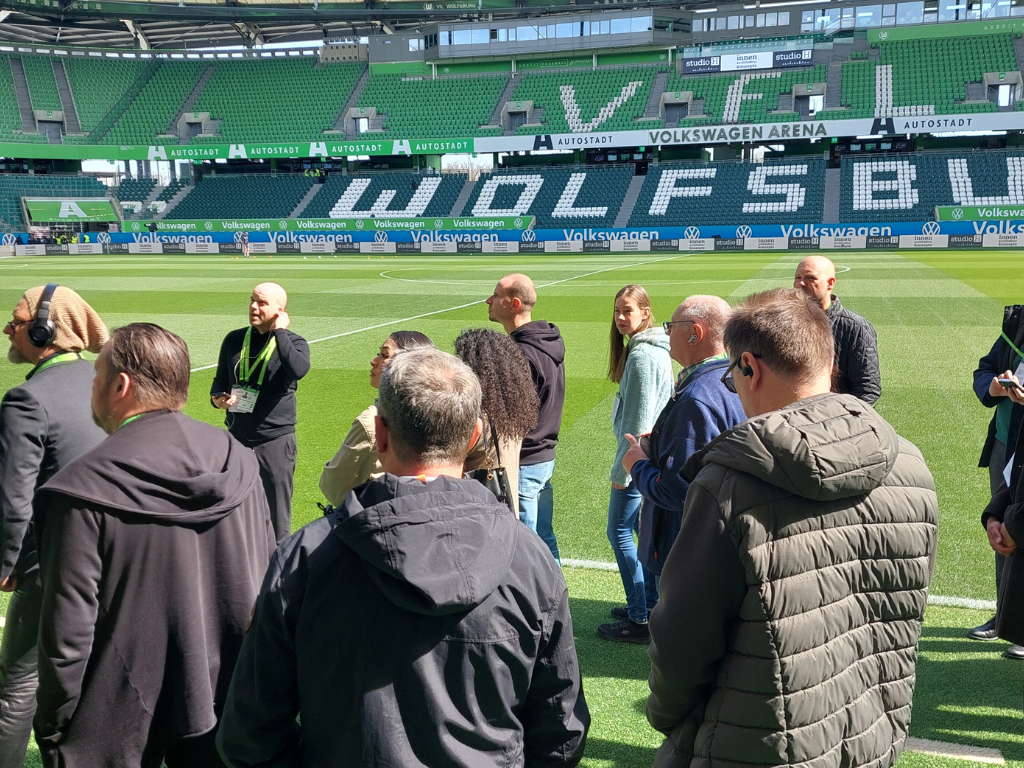 KI Dolmetschen beim VfL Event im Volkswagen Stadion
